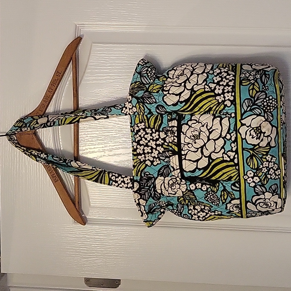 Vera Bradley Purse - good used condition - turquoise, black, white, green